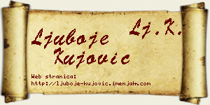 Ljuboje Kujović vizit kartica